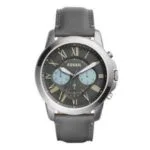 Fossil Men’s Quartz Leather Strap Grey Dial 44mm Watch FS5183