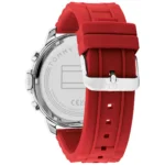 Tommy Hilfiger Analogue Multifunction Quartz Watch for Men with Red Silicone Bracelet - 1710490 - Image 3