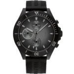 Tommy Hilfiger Men’s Quartz Black Silicone Strap Black Dial 46mm Watch 1791921