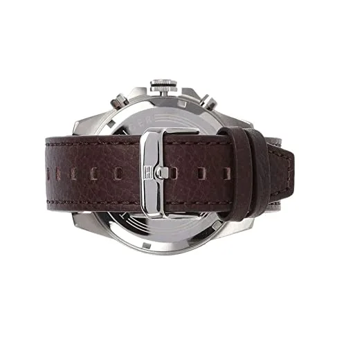 Tommy Hilfiger Mens Quartz Watch, Chronograph Display and Leather Strap 1791562, - Image 3