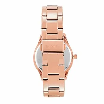 Fossil Women'S Rose Gold Dial Stainless Steel Band Watch [Am4483] - Image 3