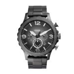 Fossil Nate Men's Watch with Oversized Chronograph Watch Dial and Stainless Steel or Leather Band JR1437