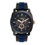 Fossil Machine Men's Watch with Stainless Steel or Leather Band, Chronograph or Analog Watch Display FS5164
