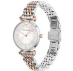Emporio Armani Watch for Women, Two Hand Movement, 32 mm 2T Silver/Rose Stainless Steel Case with a Stainless Steel Strap, AR11537 - Image 3