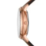 Fossil Men's Neutra Automatic Stainless Steel and Eco Leather Three-Hand Skeleton Watch, Color: Rose Gold, Brown ME3195 - Image 3