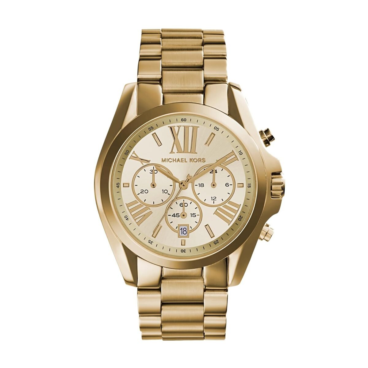 Michael Kors Bradshaw Women's Watch, Stainless Steel Chronograph Watch for Women with Steel or Leather Band MK5605