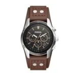 Fossil Coachman Men's Black Dial Leather Analog Watch - CH2891