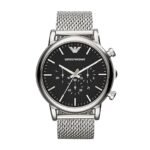 Emporio Armani Men's Chronograph, Stainless Steel Watch, 46mm case size AR1808