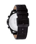 Tommy Hilfiger Men's Stainless Steel Quartz Watch with Leather Strap, Black 1710452 - Image 3