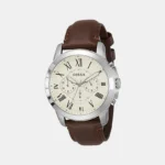 Fossil Leather Mens Quartz Watch FS4735