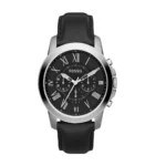 Fossil Leather Mens Quartz Watch FS4812