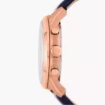 Fossil Watch for Men Grant, 44mm case size, Quartz Chronograph movement, Genuine Leather strap - Image 2