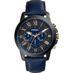 Fossil Leather Mens Quartz Watch FS5061