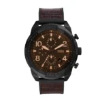 Fossil Men's Bronson Chronograph, Black-Tone Stainless Steel Watch, FS5851