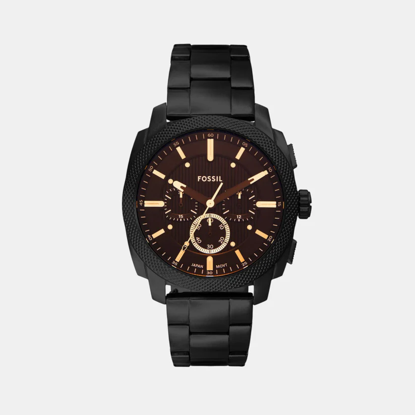 Fossil Machine Men's Watch with Stainless Steel or Leather Band, Chronograph or Analog Watch Display