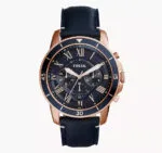 Fossil Men's Grant Sport Stainless Steel and Leather Chronograph Quartz Watch FS5237