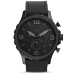 Fossil Nate Men's Watch with Oversized Chronograph Watch Dial and Stainless Steel or Leather Band JR1401