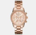Michael Kors Women's Watch RITZ, 37 mm case size, Quartz Chronograph movement, Stainless Steel strap MK6357