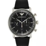 Emporio Armani Aviator Analog Black Dial Men's Watch - AR11143, strap