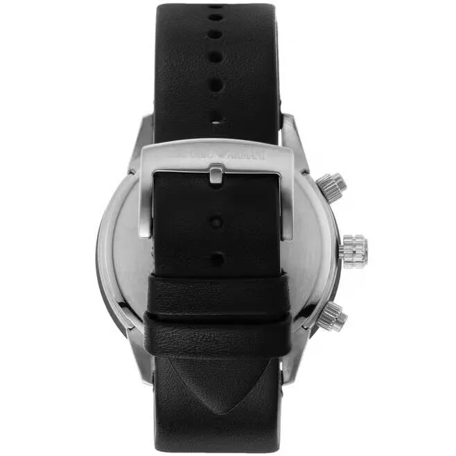 Emporio Armani Men Black Dial Leather Analog Watch - AR11243 - Image 2