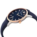 Emporio Armani Watch for Men, Two Hand Date Movement, 43 mm Silver Stainless Steel Case with a Leather Strap, AR11188 - Image 2