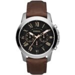 Fossil Leather Mens Quartz Watch FS4813