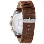 Tommy Hilfiger Men's Analog Quartz Watch with Leather Strap 1710450, Silver White, strap - Image 2