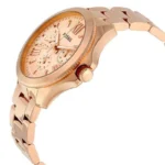 Fossil Cecile For Women Rose Gold Dial Stainless Steel Band Watch AM4511, Analog - Image 2