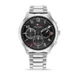 Tommy Hilfiger Men’s Quartz Stainless Steel Black Dial 45mm Watch 1791852