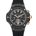 Men's Round Shape Silicone Band Analog Wrist Watch 44 mm - Grey Dial - CIWGQ2224302