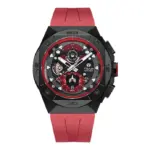 Tsar Bomba Elemental TB8801Q-02 Classic Crystal Chronograph Luminous Red Rubber Strap