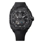 Tsar Bomba Dark Matter 5 TB8605-04 Automatic Carbon Fiber Bezel Skeleton Dial Black Rubber Strap