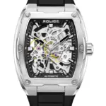 POLICE - Skeletor Watch For Men Black Dial With Black Silicone Strap - PEWJR0005902