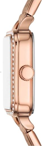 Fossil Colleen Three-Hand Stainless Steel Wrist Watch for Women, White/Rose Gold - Image 2