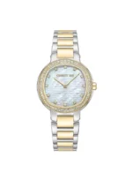 Bellegra Analog White Mop Watch For Women Sapphire Coated Curve Glass And Stainless Steel Bracelet 32mm Water Resistant 5 ATM - CIWLG0043701