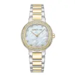 Bellegra Analog White Mop Watch For Women Sapphire Coated Curve Glass And Stainless Steel Bracelet 32mm Water Resistant 5 ATM - CIWLG0043701