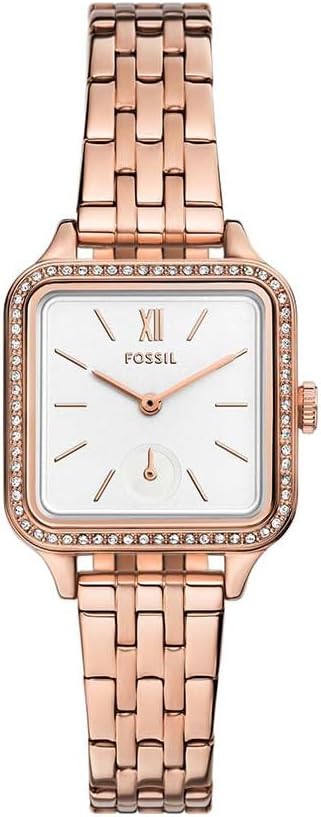 518Md92My0L._AC_SX679_ Fossil Colleen Three-Hand Stainless Steel Wrist Watch for Women, White/Rose Gold - Image 1