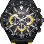 LEE COOPER Men's Watch, Multi Function Display and Silicone Strap - LC08003.657, Yellow