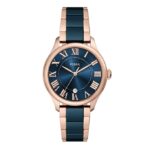 Fossil Gilmore Rose Gold Quartz Ceramic Watch CE1134