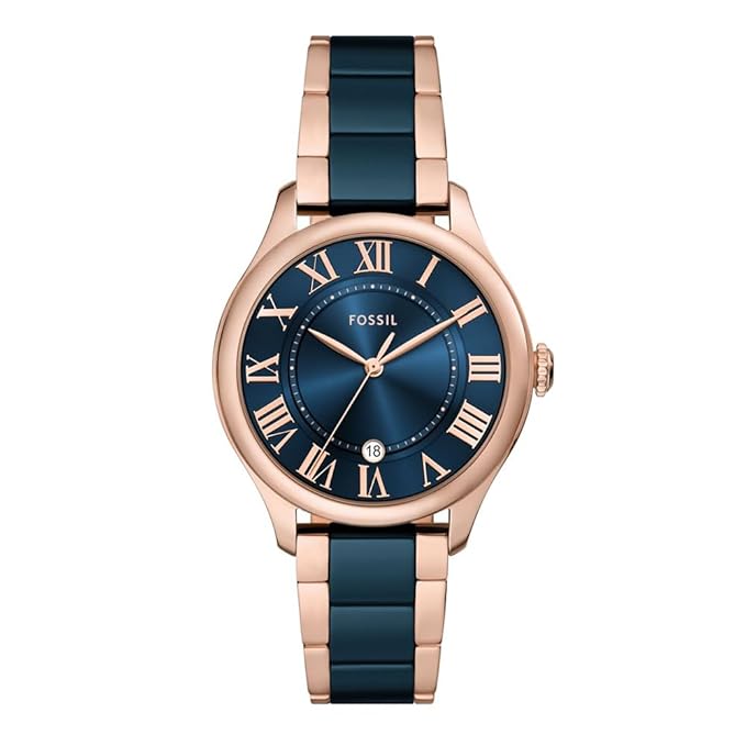 51d2Jg-H4yL._SX679_ Fossil Gilmore Rose Gold Quartz Ceramic Watch CE1134 - Image 1