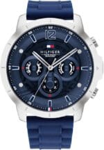 Tommy Hilfiger Men's Stainless Steel Case and Silicone Strap Watch