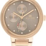 Tommy Hilfiger Analogue Multifunction Quartz Watch for Women with Carnation Gold Colored Stainless Steel Bracelet - 1782533