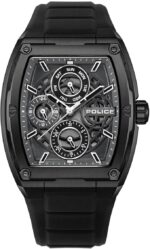 Police Watches Creed Mens Watch with Black Silicone Bracelet PEWJQ0004501