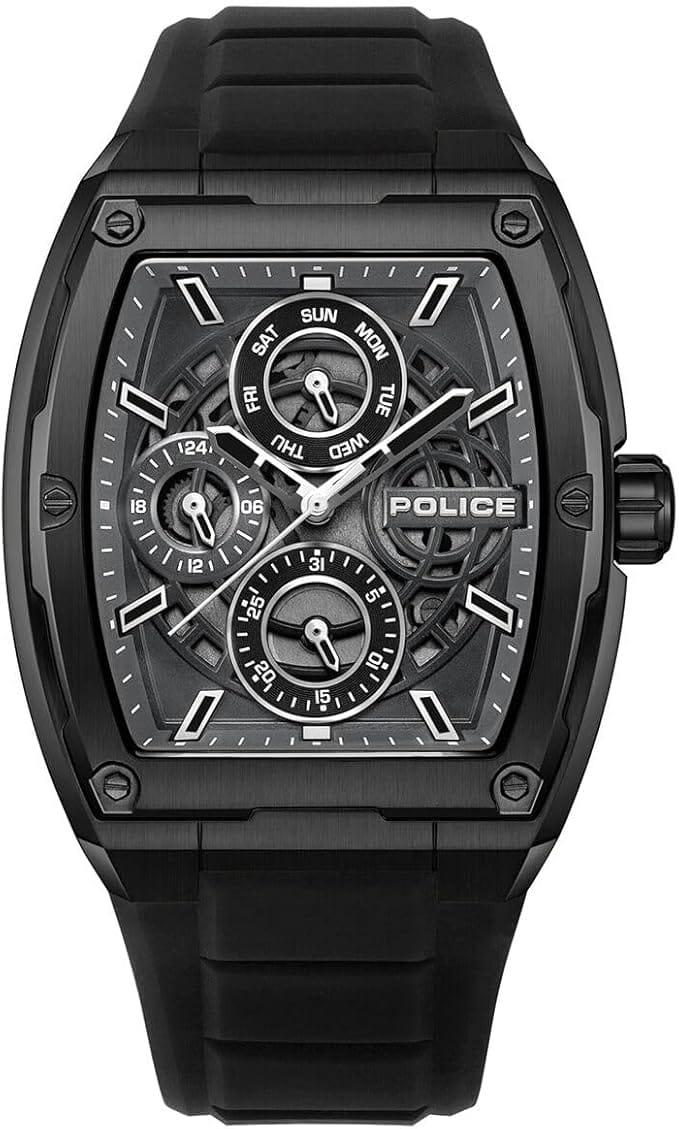 61PM8jKk9KL._AC_SX679_ Police Watches Creed Mens Watch with Black Silicone Bracelet PEWJQ0004501 - Image 1