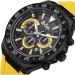 LEE COOPER Men's Watch, Multi Function Display and Silicone Strap - LC08003.657, Yellow - Image 2