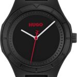 HUGO #LIT for HIM Men's 42mm 3H Quartz Silicone Wristwatch - Water Resistant up to 5ATM/50 Meters, Fun, Colorful and Easy to Wear