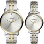 His and Her Lux Luther Three-Hand Two-Tone Stainless Steel Watch Gift Set