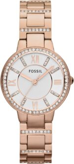Fossil Womens Quartz Watch, Analog Display and Stainless Steel Strap
