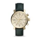 Fossil Rhett Chronograph Dark Green Leather Watch BQ2497