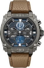 Police Chronograph Gents Watch with Genuine Leather Strap